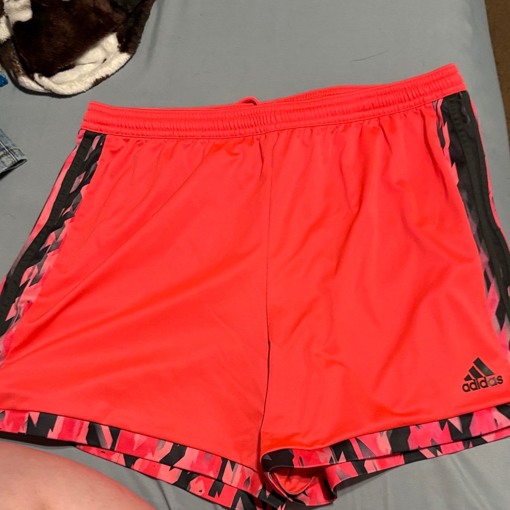 Adidas Women's Vibrant Coral Athletic Shorts